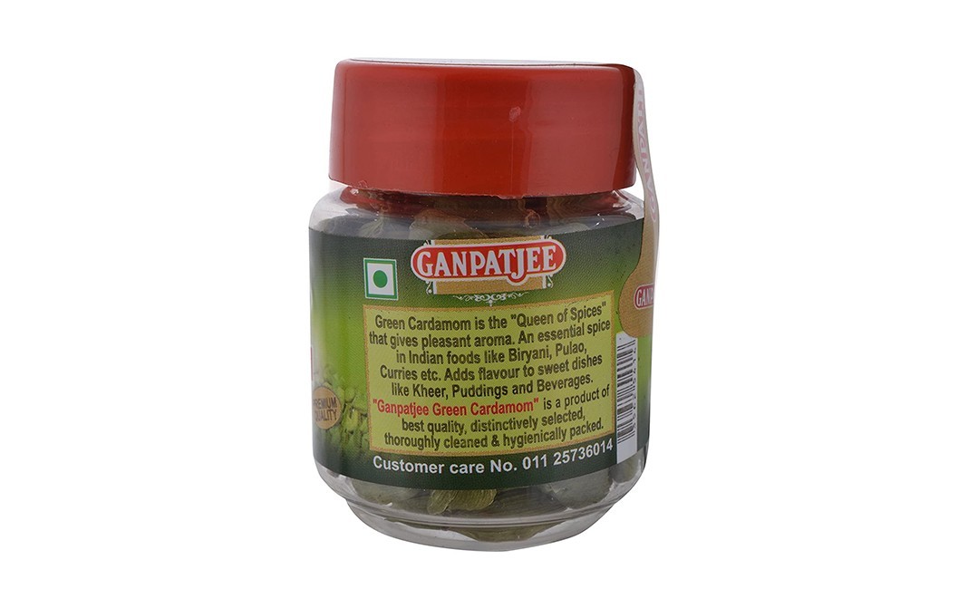 Ganpatjee Green Elaichi    Glass Jar  25 grams